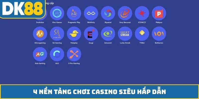4 nền tảng chơi Casino siêu hấp dẫn